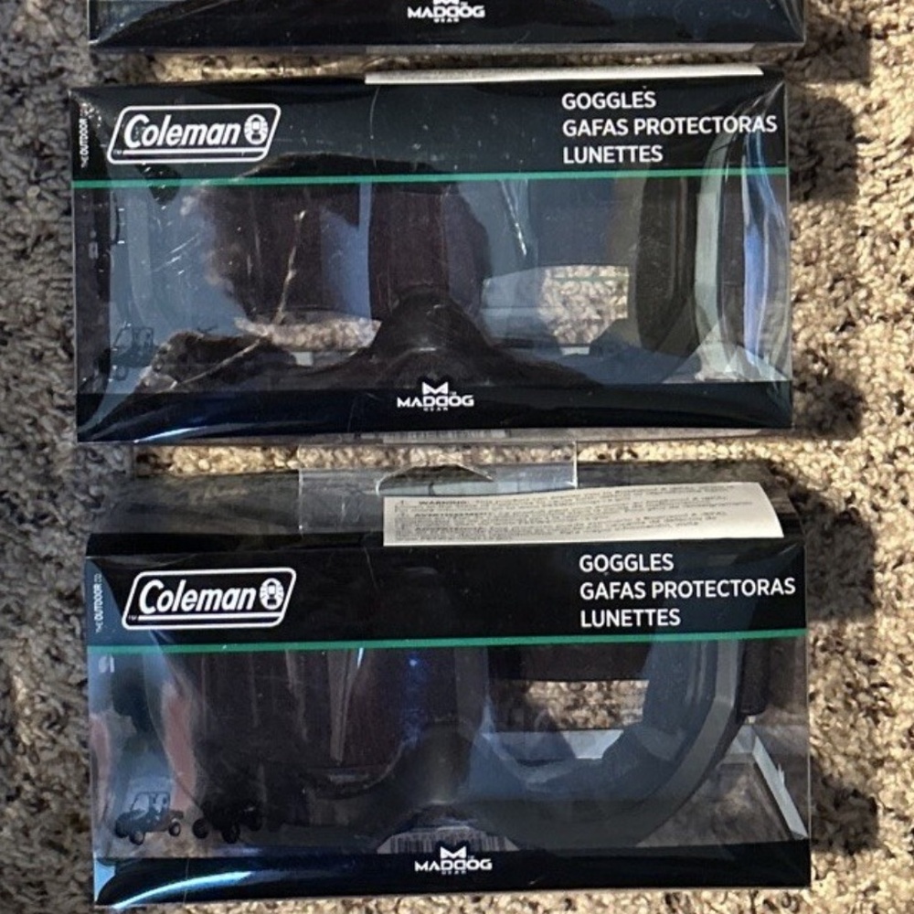 4 PACK - MadDog Gear Black Outdoor ATV UTV Riding Goggles Adjustable Strap